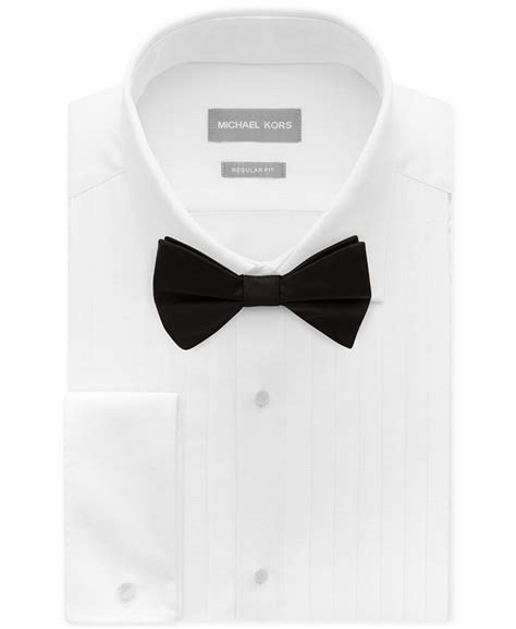 Michael Kors Boys' Check Pre Tied Silk Bow Tie .